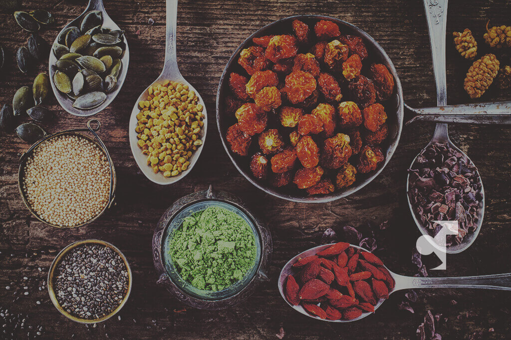 assorted spices in spoons